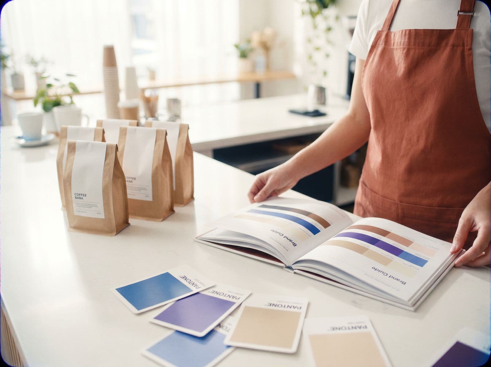 Brand book no café
